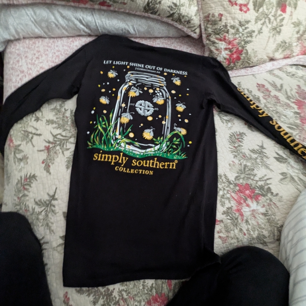 Simply Southern Black Womens Long Sleeve Shirt